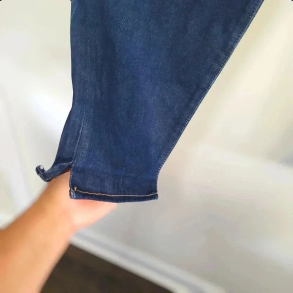 Levi's 501 Dark Wash Straight Leg Button Fly Denim Jeans Size 36x32 - Picture 2 of 6